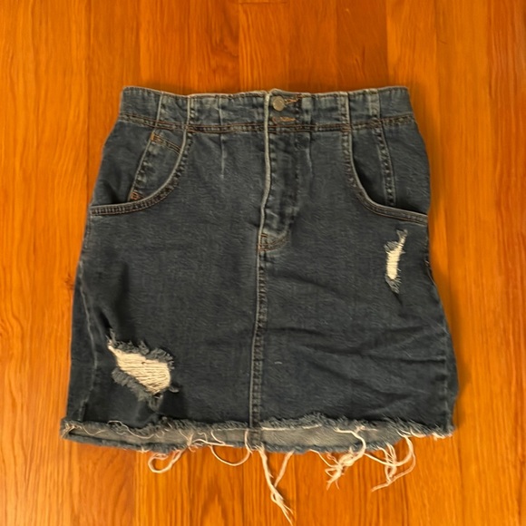 Free People Frayed Skirt - Picture 2 of 14